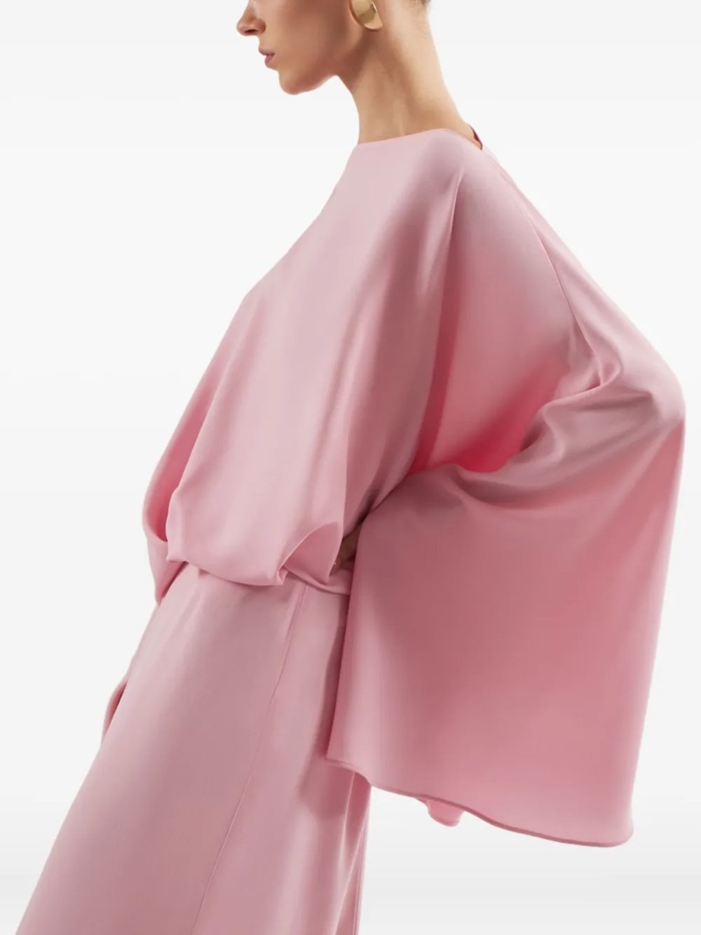 Pink Long-Sleeve Formal Eolia Gown Taller Marmo - Picture 3 of 9